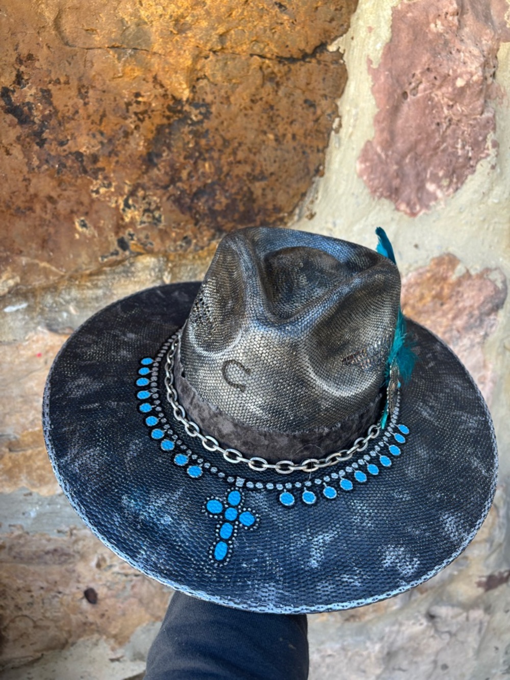 New Large Hand painted Charlie 1 Horse hat